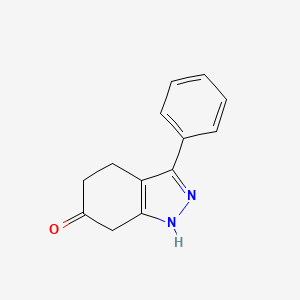 molecular formula C13H12N2O B14852370 3-Phenyl-1,4,5,7-tetrahydro-6H-indazol-6-one 