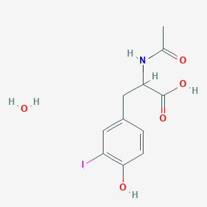 2-Acetamido-3-(4-hydroxy-3-iodophenyl)propanoic acid;hydrate