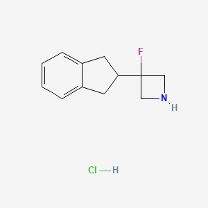 3-(2,3-dihydro-1H-inden-2-yl)-3-fluoroazetidine hydrochloride