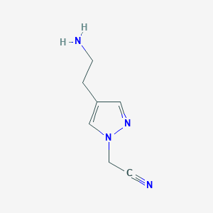 molecular formula C7H10N4 B1485241 2-[4-(2-aminoethyl)-1H-pyrazol-1-yl]acetonitrile CAS No. 2098066-50-1