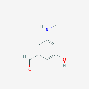 molecular formula C8H9NO2 B14852447 3-Hydroxy-5-(methylamino)benzaldehyde 