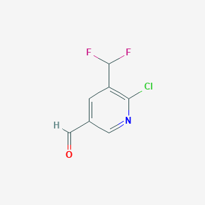 6-Chloro-5-(difluoromethyl)nicotinaldehyde