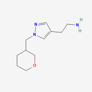 molecular formula C11H19N3O B1485246 2-{1-[(oxan-3-yl)methyl]-1H-pyrazol-4-yl}ethan-1-amine CAS No. 2098026-38-9