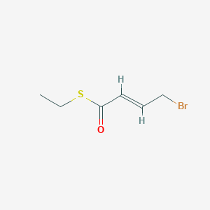 molecular formula C6H9BrOS B14852463 (2E)-4-Bromo-2-butenethioic acid S-ethyl ester 