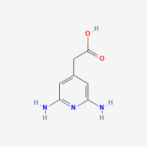 molecular formula C7H9N3O2 B14852472 (2,6-Diaminopyridin-4-YL)acetic acid 