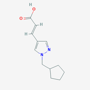 (2E)-3-[1-(cyclopentylmethyl)-1H-pyrazol-4-yl]prop-2-enoic acid