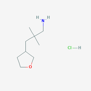 molecular formula C9H20ClNO B1485251 2,2-二甲基-3-(氧杂环丙烷-3-基)丙-1-胺盐酸盐 CAS No. 2098089-61-1