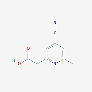 molecular formula C9H8N2O2 B14852513 (4-Cyano-6-methylpyridin-2-YL)acetic acid 