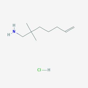 2,2-Dimethylhept-6-en-1-amine hydrochloride