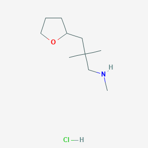 [2,2-Dimethyl-3-(oxolan-2-yl)propyl](methyl)amine hydrochloride