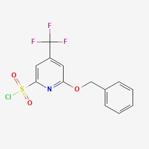 6-(Benzyloxy)-4-(trifluoromethyl)pyridine-2-sulfonyl chloride