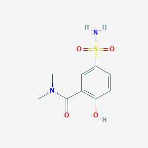 molecular formula C9H12N2O4S B14852551 2-Hydroxy-N,N-dimethyl-5-sulfamoylbenzamide 