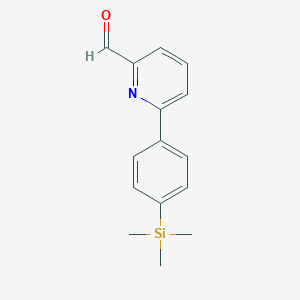 molecular formula C15H17NOSi B14852559 6-(4-(Trimethylsilyl)phenyl)picolinaldehyde 