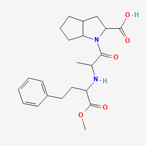 1-{2-[(1-Methoxy-1-oxo-4-phenylbutan-2-yl)amino]propanoyl}octahydrocyclopenta[b]pyrrole-2-carboxylic acid (non-preferred name)