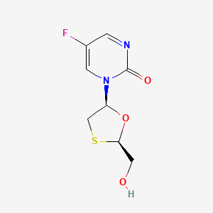 molecular formula C8H9FN2O3S B14852572 5-fluoro-1-[(2R,5S)-2-(hydroxymethyl)-1,3-oxathiolan-5-yl]pyrimidin-2-one 