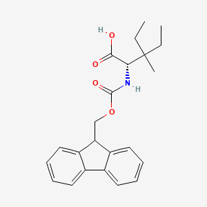 molecular formula C23H27NO4 B14852590 Fmoc-3-Ethyl-3-methyl-L-norvaline 