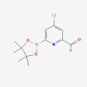 (4-Chloro-6-formylpyridin-2-YL)boronic acid pinacol ester