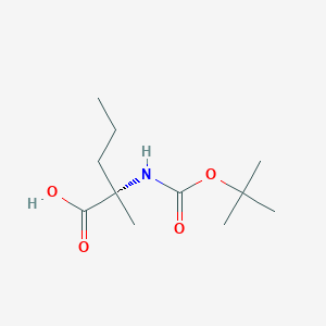 molecular formula C11H21NO4 B14852613 (2S)-2-[(Tert-butoxycarbonyl)amino]-2-methylpentanoic acid 