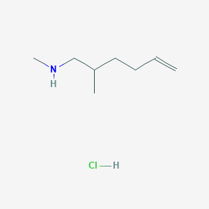 molecular formula C8H18ClN B1485265 Methyl(2-methylhex-5-en-1-yl)amine hydrochloride CAS No. 2098106-91-1