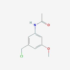 molecular formula C10H12ClNO2 B14852674 N-(3-(Chloromethyl)-5-methoxyphenyl)acetamide 