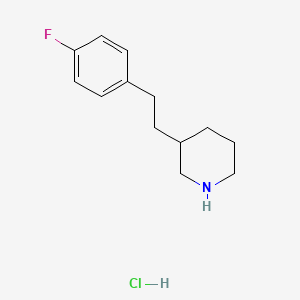 molecular formula C13H19ClFN B1485268 3-[2-(4-Fluorophenyl)ethyl]piperidine hydrochloride CAS No. 2098107-30-1