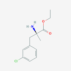 molecular formula C12H16ClNO2 B14852685 Alanine, 3-(M-chlorophenyl)-2-methyl, ethyl ester 