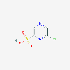 molecular formula C4H3ClN2O3S B14852700 6-Chloropyrazine-2-sulfonic acid 