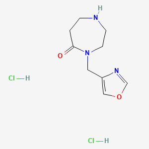 4-[(1,3-Oxazol-4-yl)methyl]-1,4-diazepan-5-one dihydrochloride