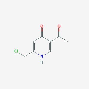 molecular formula C8H8ClNO2 B14852713 1-[6-(Chloromethyl)-4-hydroxypyridin-3-YL]ethanone 