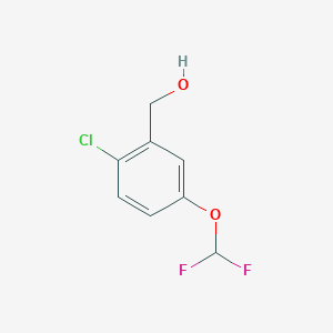 molecular formula C8H7ClF2O2 B14852723 (2-Chloro-5-(difluoromethoxy)phenyl)methanol 