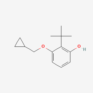 molecular formula C14H20O2 B14852733 2-Tert-butyl-3-(cyclopropylmethoxy)phenol 