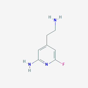 molecular formula C7H10FN3 B14852738 4-(2-Aminoethyl)-6-fluoropyridin-2-amine 