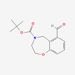 molecular formula C15H19NO4 B1485274 叔丁基 6-甲酰基-2,3,4,5-四氢-1,4-苯并噁唑嗪-4-羧酸酯 CAS No. 2097999-28-3