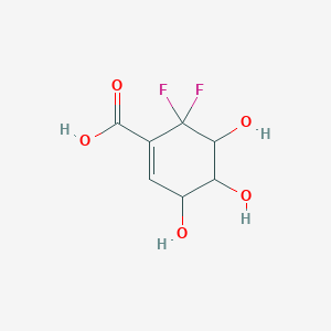 (3R,4R,5S)-6,6-Difluoro-3,4,5-trihydroxy-1-cyclohexene-1-carboxylic acid