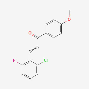 molecular formula C16H12ClFO2 B14852755 (E)-3-(2-chloro-6-fluoro-phenyl)-1-(4-methoxyphenyl)prop-2-en-1-one 