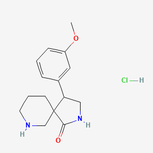 4-(3-Methoxyphenyl)-2,7-diazaspiro[4.5]decan-1-one hydrochloride