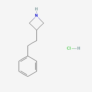 molecular formula C11H16ClN B1485276 3-(2-Phenylethyl)azetidine hydrochloride CAS No. 2095250-33-0