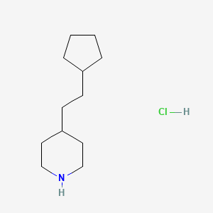 molecular formula C12H24ClN B1485278 4-(2-Cyclopentylethyl)piperidine hydrochloride CAS No. 2098023-17-5