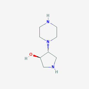 (3R,4R)-4-(piperazin-1-yl)pyrrolidin-3-ol