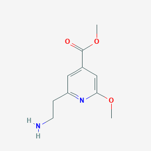 molecular formula C10H14N2O3 B14852816 Methyl 2-(2-aminoethyl)-6-methoxyisonicotinate 