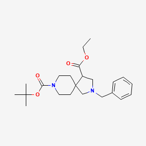 molecular formula C23H34N2O4 B1485283 8-Tert-butyl 4-ethyl 2-benzyl-2,8-diazaspiro[4.5]decane-4,8-dicarboxylate CAS No. 1259040-07-7