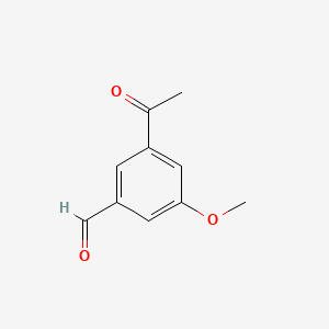 molecular formula C10H10O3 B14852835 3-Acetyl-5-methoxybenzaldehyde CAS No. 1393566-43-2