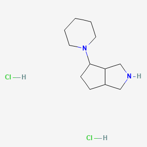 molecular formula C12H24Cl2N2 B1485284 4-(1-Piperidinyl)octahydrocyclopenta[c]pyrrole dihydrochloride CAS No. 2098003-90-6