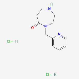 molecular formula C11H17Cl2N3O B1485285 4-[(Pyridin-2-yl)methyl]-1,4-diazepan-5-one dihydrochloride CAS No. 2098030-22-7