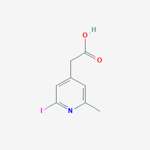 (2-Iodo-6-methylpyridin-4-YL)acetic acid