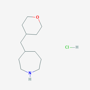 molecular formula C12H24ClNO B1485289 4-[(Oxan-4-yl)methyl]azepane hydrochloride CAS No. 2098110-67-7