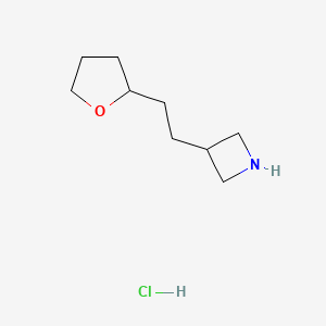 3-[2-(Oxolan-2-yl)ethyl]azetidine hydrochloride