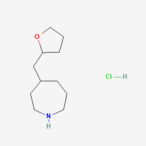 molecular formula C11H22ClNO B1485291 4-[(Oxolan-2-yl)methyl]azepane hydrochloride CAS No. 2098129-25-8