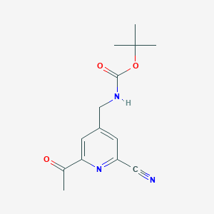 Tert-butyl (2-acetyl-6-cyanopyridin-4-YL)methylcarbamate