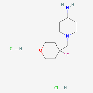 1-[(4-Fluorooxan-4-yl)methyl]piperidin-4-amine dihydrochloride
